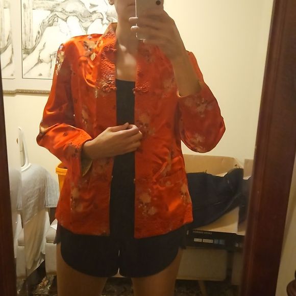 Fully reversible thick vintage silk jacket from China - Picture 1 of 11